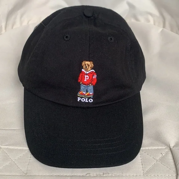 Ralph Lauren Black Polo Bear Cap - Picture 2 of 4